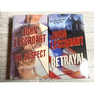John Lescroart 2 Book Bundle Suspect Betrayal Legal Thriller Paperbacks Lot